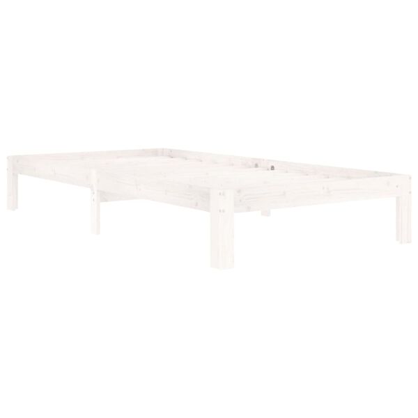 vidaXL Giroletto Bianco in Legno Massello di Pino 100x200 cm