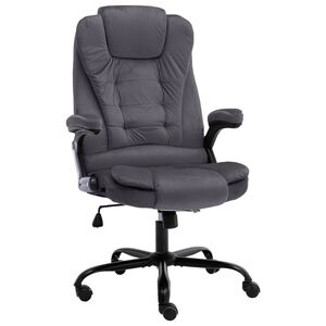 vidaXL Sedia da Ufficio Grigio Scuro in Velluto