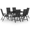 vidaXL Set Mobili da Pranzo per Giardino 7 pz in Alluminio Antracite