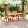 vidaXL Set Pranzo da Giardino 5pz Legno Massello di Acacia e Textilene