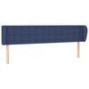 vidaXL Testiera ad Orecchio Blu 203x23x78/88cm in Tessuto