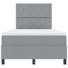 vidaXL Letto a molle con materasso Grigio chiaro 120 x 200 cm Tessuto