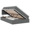 vidaXL Letto con contenitore LED e materasso Grigio Scuro 120 x 200 cm