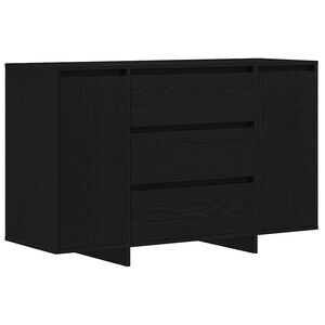 vidaXL Credenza Rovere Nero 120 x 41 x 75 cm Legno multistrato