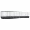 vidaXL Voliera con Estensione Argento 932x307x212 cm in Acciaio