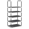 vidaXL Scarpiera 5 Ripiani Nera 44x28x94 cm in Tessuto Non Tessuto