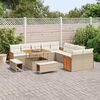vidaXL Set Divano da Giardino 17 pcs Beige e Crema polyrattan
