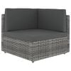 vidaXL Set Divani da Giardino 5 pz con Cuscini in Polyrattan Grigio
