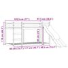 vidaXL Letto a Castello con Scivolo e Tende Rosa 90x190 cm