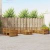 vidaXL Set divani 11 pcs Naturale Legno di Acacia Massello