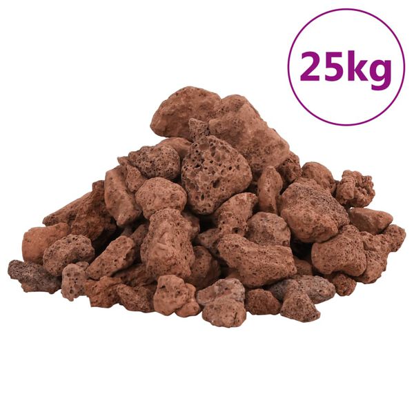 vidaXL Rocce Vulcaniche 25 kg Rosse 1-2 cm