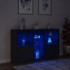 vidaXL Credenza con Luci LED Nera 162x37x100 cm