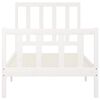 vidaXL Giroletto Bianco in Legno Massello 100x200 cm