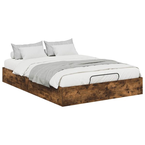 vidaXL Letto ottomano Quercia Affumicata 193 x 120 x 25 cm