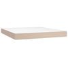 vidaXL Materasso a Molle Insacchettate Rigidit&agrave; Media Cappuccino 180x200x20 in Similpelle