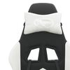 vidaXL Sedia da Gaming Girevole Nero e Bianco in Similpelle