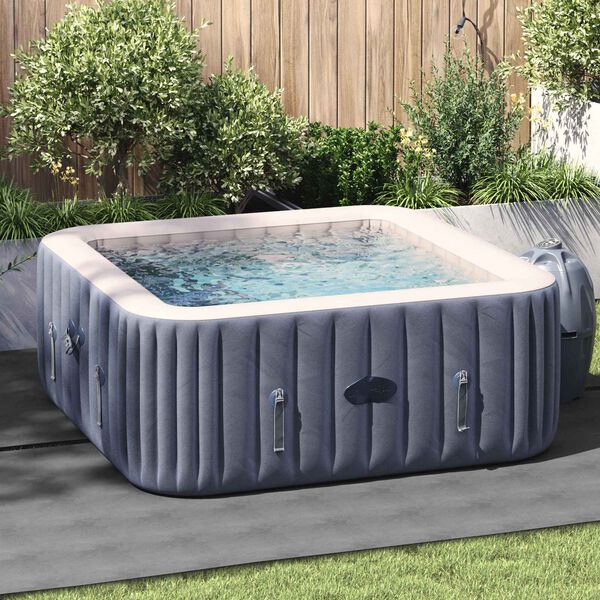 vidaXL Telo per Fondo Piscina Grigio chiaro 274 x 274 x 0,1 cm