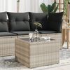vidaXL Tavolo Giardino Piano Vetro Grigio Chiaro 55x55x37cm Polyrattan