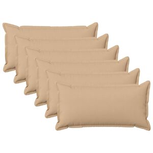 vidaXL Federa 6 pcs HOUTEN Crema 40 x 80 cm Lino