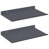 vidaXL Mensola sospesa 2 pcs Antracite 30 x 18 x 2,5 cm Acciaio