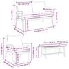 vidaXL Set bistrot 4 pcs Marrone e Crema Legno di Acacia Massello