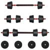 vidaXL Set di Manubri 2-in-1 30kg Nero e Rosso