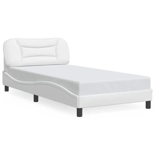 vidaXL Giroletto senza Materasso Hvar Bianco 100x203 cm in Similpelle