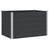 vidaXL Letto rialzato da giardino Nero 150 x 100 x 91 cm
