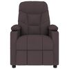 vidaXL Poltrona Massaggiante Marrone Scuro in Tessuto