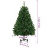 vidaXL Albero di Natale artificiale Verde 120 cm PVC e Metallo