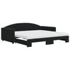 vidaXL Divano Letto Estraibile con Materassi Nero 100x200 cm Velluto