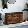 vidaXL Panca Portascarpe Cassetto Ribaltabile Rovere Fumo 102x32x56cm