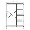 vidaXL Armadio Aperto con lo scaffale Nero 104,5 x 45 x 172 cm Acciaio