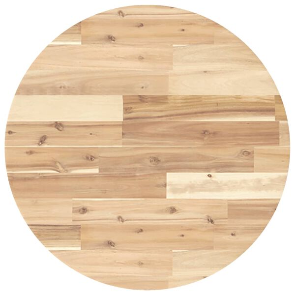 vidaXL Piano Tavolo Rotondo &Oslash;60x4 cm in Legno Massello di Acacia
