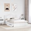 vidaXL Letto con Contenitore Bianco 140 x 190 cm Legno multistrato