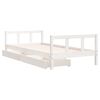 vidaXL Giroletto Bambini con Cassetti Bianco 90x200cm Massello di Pino