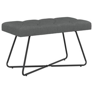vidaXL Panchina con bottoni imbottiti Grigio Scuro 80 x 40 x 46 cm
