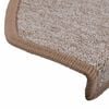 vidaXL Tappetini per scale 15 pz 65x24x4 cm Marrone chiaro Semicircolari Grandi