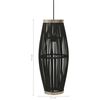 vidaXL Lampadario da Soffitto Nero in Salice 40 W 21x50 cm Ovale E27