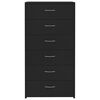 vidaXL Credenza con 6 Cassetti Nera 50x34x96 cm in Legno Multistrato
