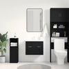 vidaXL Mobile Lavabo da Bagno Rovere Nero 60x38,5x46 cm in Truciolato