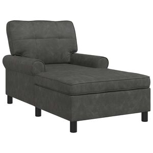 vidaXL Chaise Lounge Nero Pelle Sintetica 91 x 157 x 91 cm