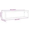 vidaXL Scaffale da Cucina Impilabile Grigio Sonoma 60x15x16 cm