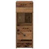 vidaXL Comodini 2 pz con Cassetto Legno Antico 25x31x66 cm