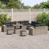 vidaXL Set Divano da Giardino con cuscino 13 pcs Grigio polyrattan