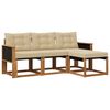 vidaXL Set di divani da esterno con cuscino 4 pcs Naturale e Beige