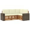 vidaXL Set di divani da esterno 4 pz Poliestere