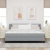 vidaXL Letto a molle Grigio chiaro 200 x 180 cm Poliestere