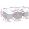 vidaXL Set Divano da Giardino 8 pz con Cuscini Beige in Polyrattan