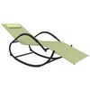vidaXL Lettino Prendisole a Dondolo in Acciaio e Textilene Crema